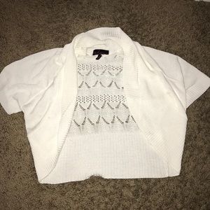 White cover up short sleeve